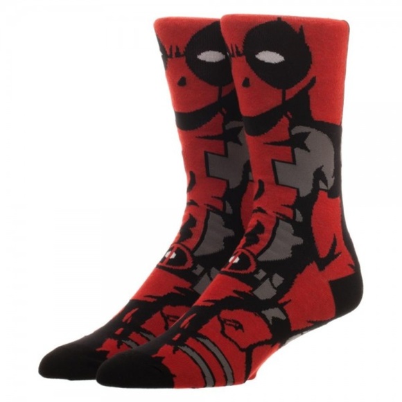 Bioworld Other - Men's Socks Deadpool 360 Marvel Comics Merc Mouth